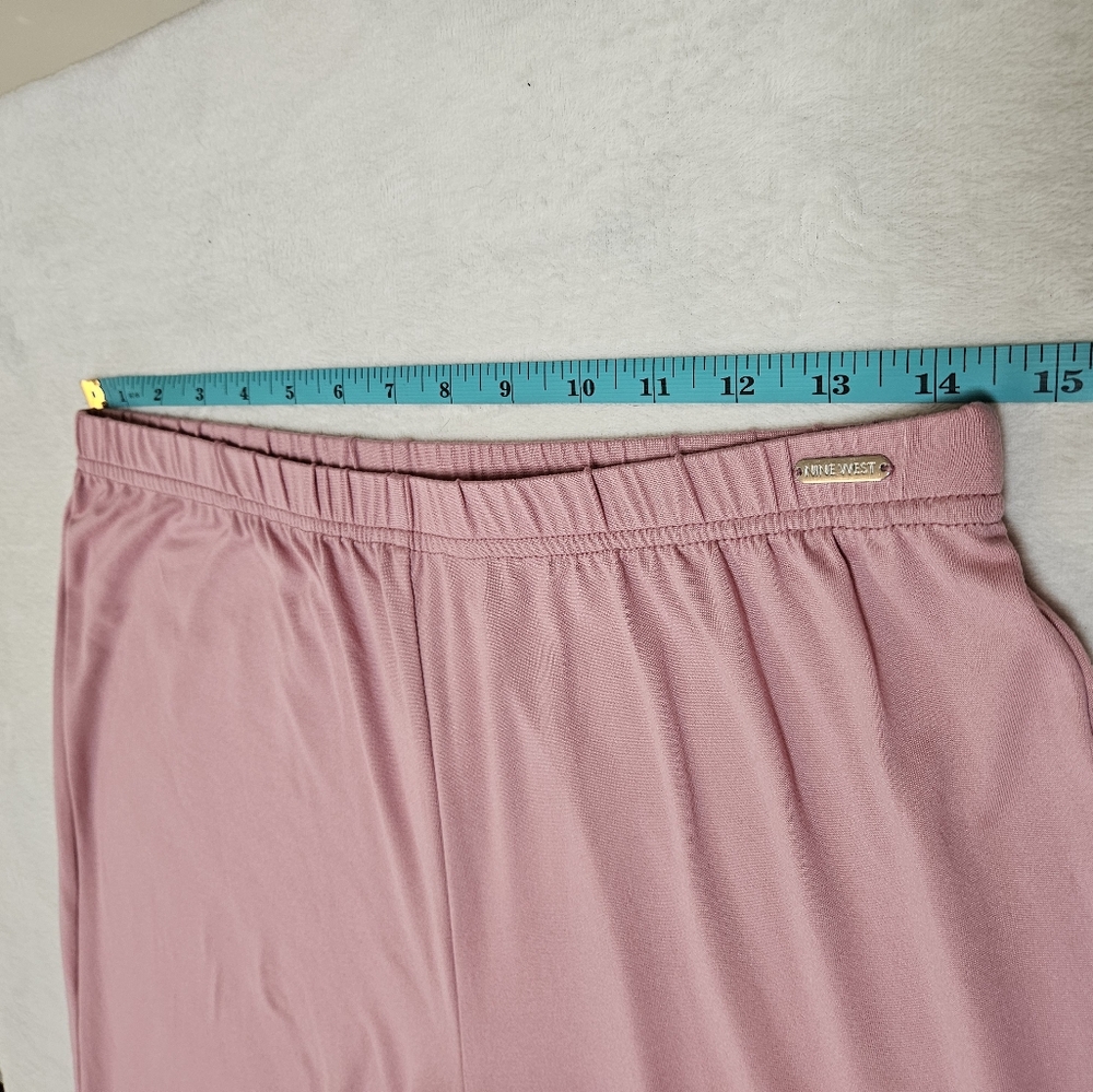 Nine West Lounge Pants Cropped Pastel Pink Women Size Medium - Picture 4 of 9